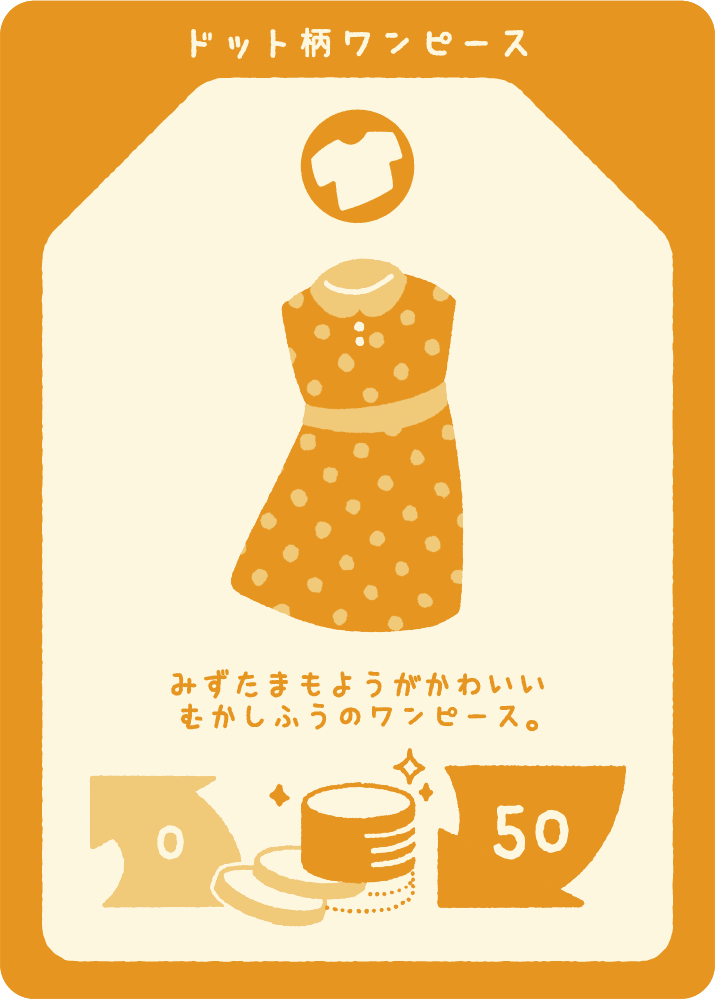 ドット柄ワンピース